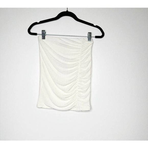 NWT Naked Wardrobe Stretchy The Tube Crop Top Women's Cream Size S - Picture 2 of 5